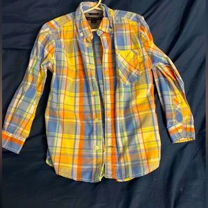 Tommy Hilfiger Boys Plaid Button Up Dress Shirt Boys’ Size 5